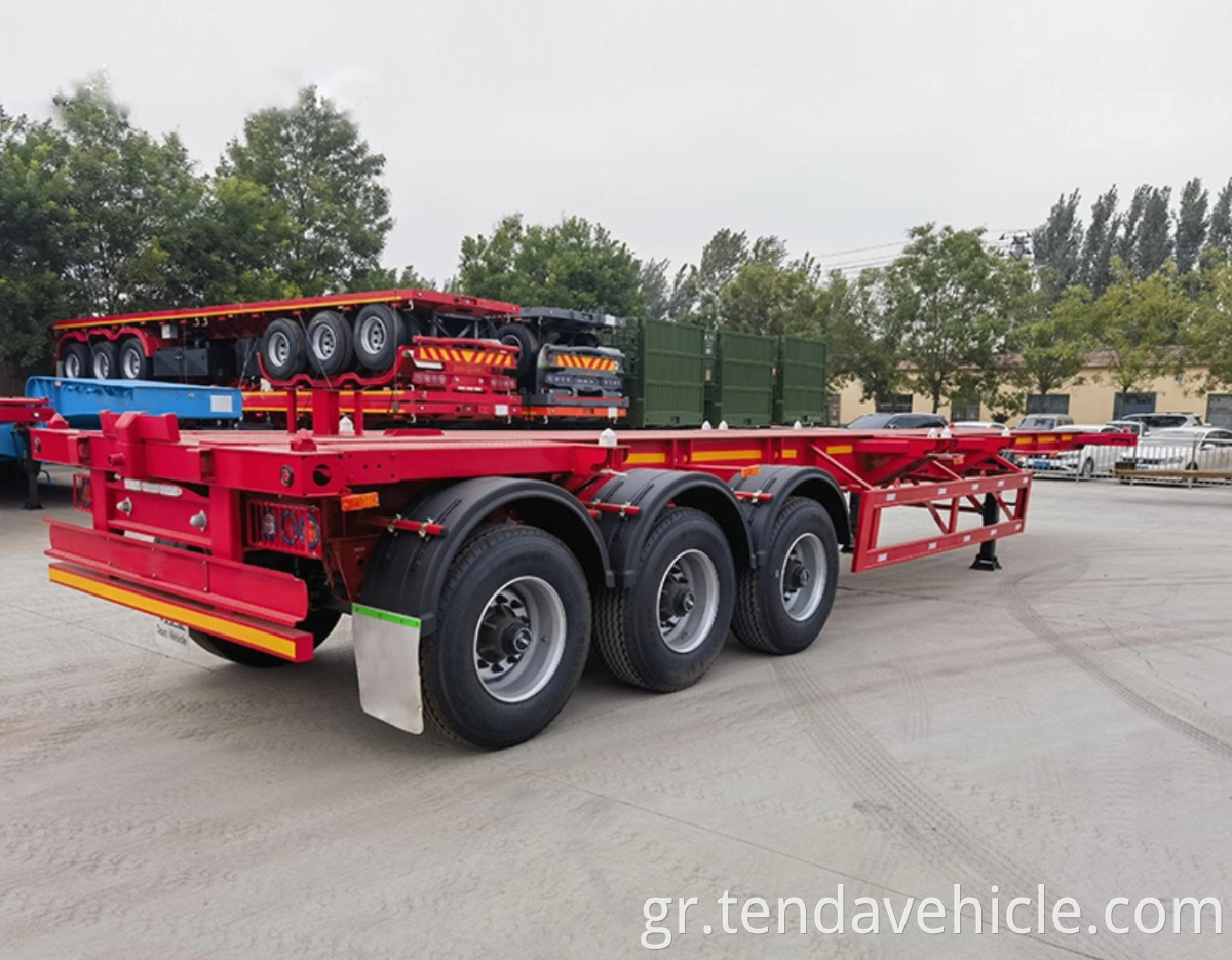 3 Axles 40Ft Skeleton Container Trailer